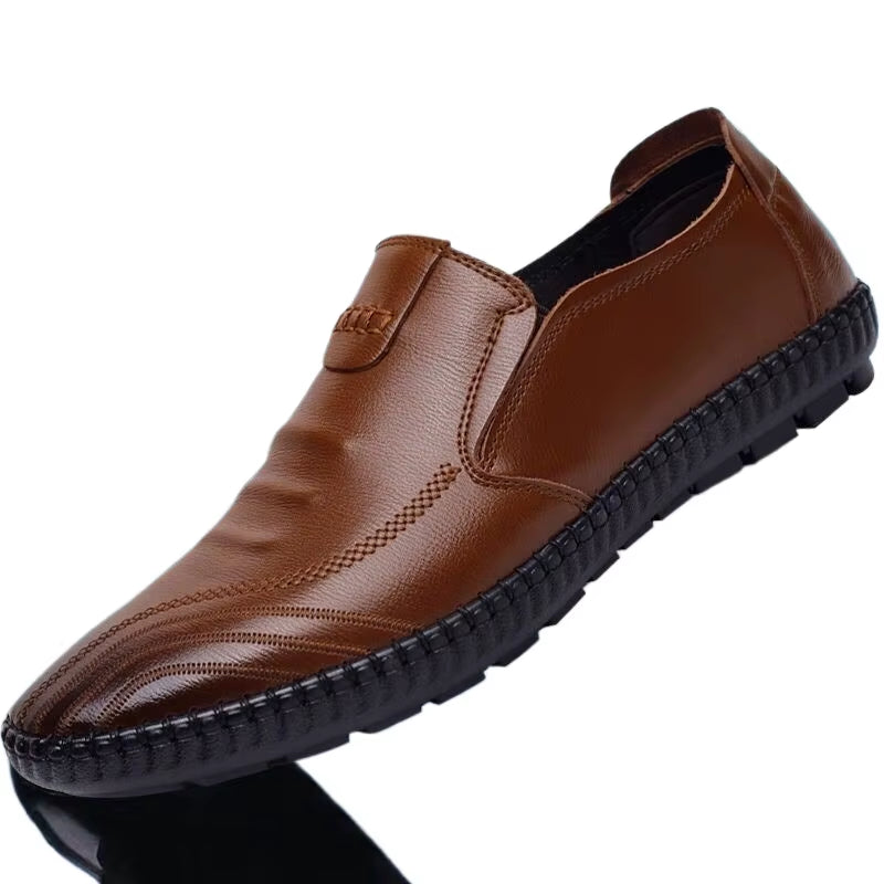 2024 Autumn Casual Men'S Shoes Versatile Soft Leather Footwear Fashion Comfortable Loafers Male Breathable New Flat Zapatos