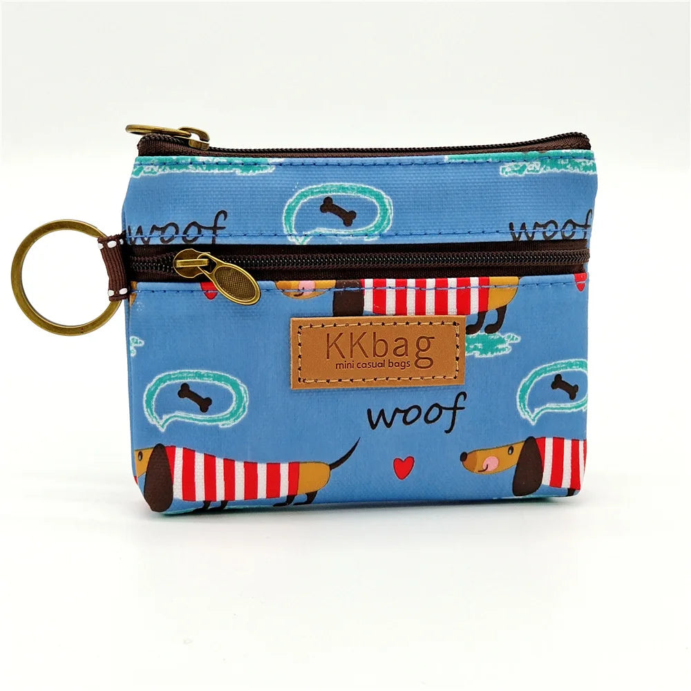 Cute Animals Wallet Zipper Purse Cartoon Small Coin Purse Lightweight Storage Bag Money Bag Key Card Holder for Student Women