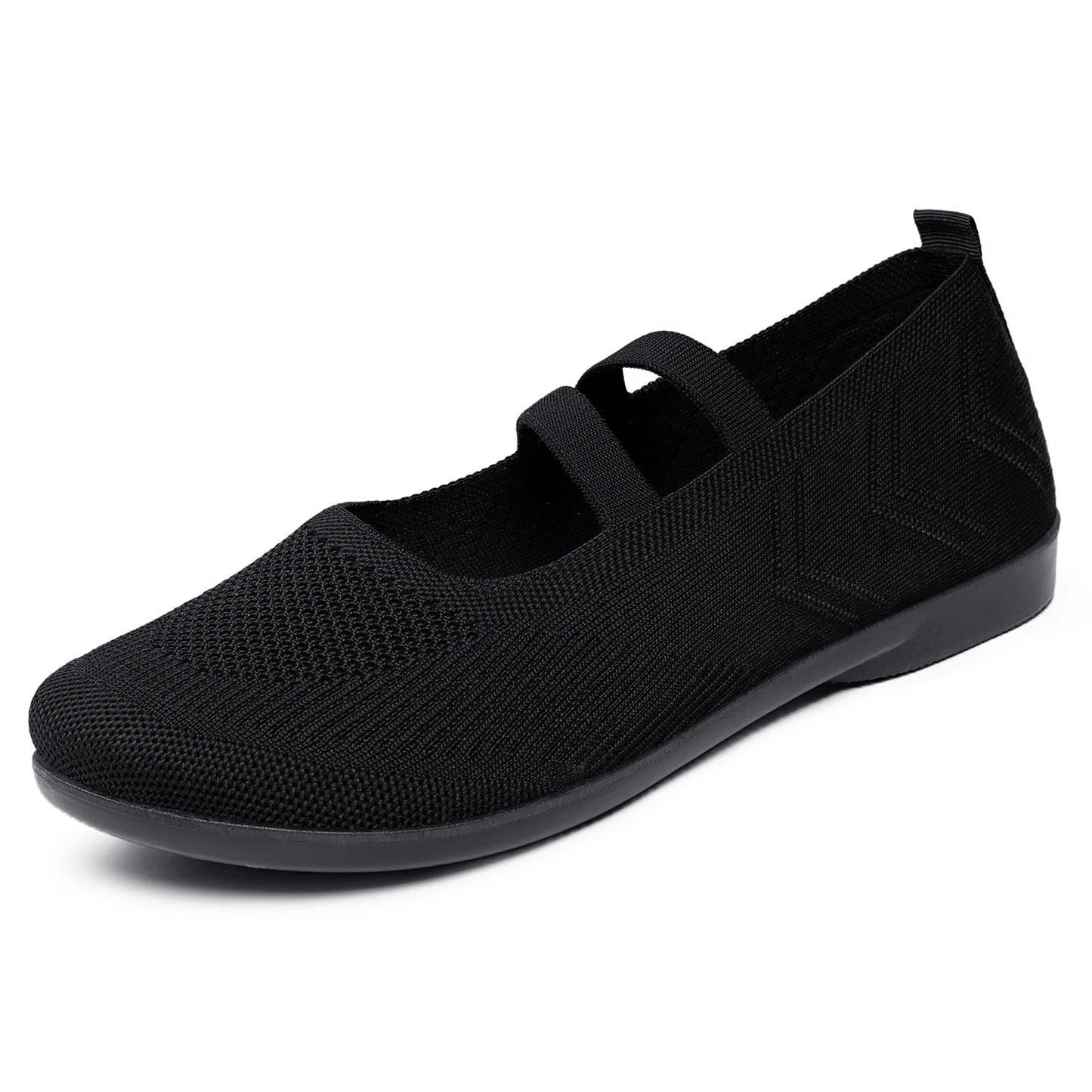 Women'S Breathable Knit Sneakers Casual Ballet Flats Mary Janes Lightweight Meshfemale Dress Flats Shoes Footwear Summer