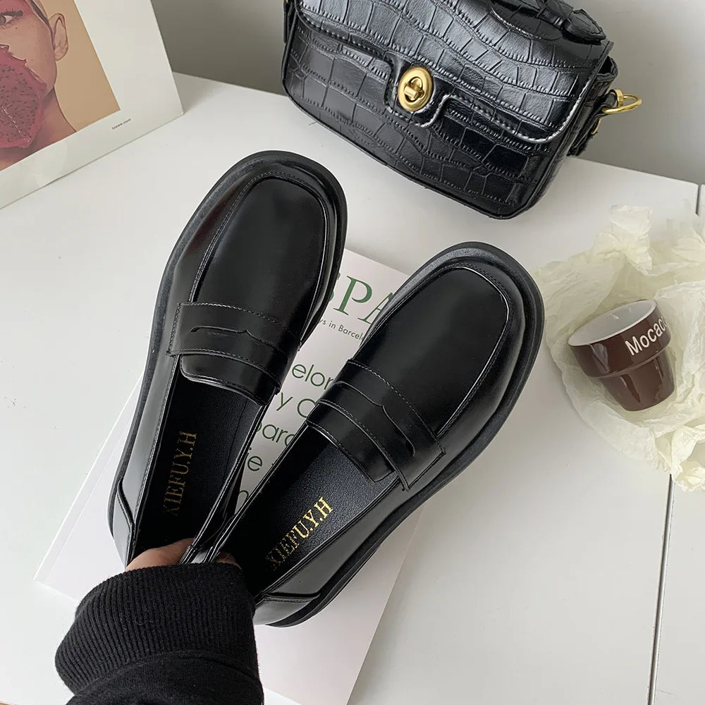 Mary Jane Shoes JK Commuter Uniform Loafers Women Lolita Shoes Girls Japanese School College Gothic Mocassins Leather Flats 2023