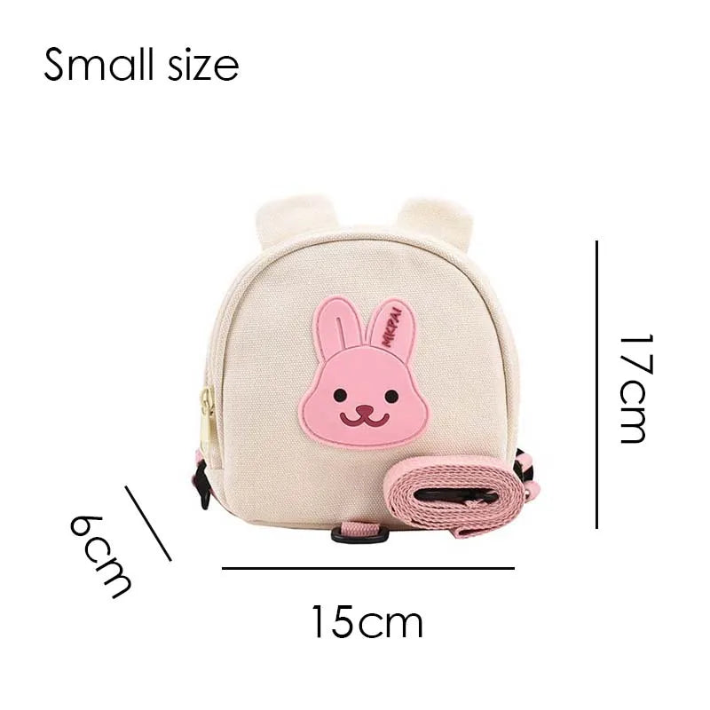Canvas Baby Backpacks Kindergarten School Bag Bear Bunny Korean Anti-Lost Kids Bags for Girls Boys Children Backpacks for Travel