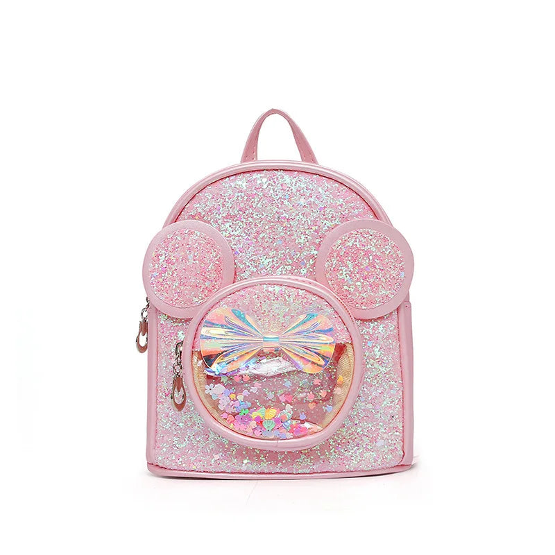 New Cute Children'S Bag Fashion Sequin Kindergarten Backpacks for Baby Girls Cartoon Casual Schoolbag Princess Bag Girls Gifts