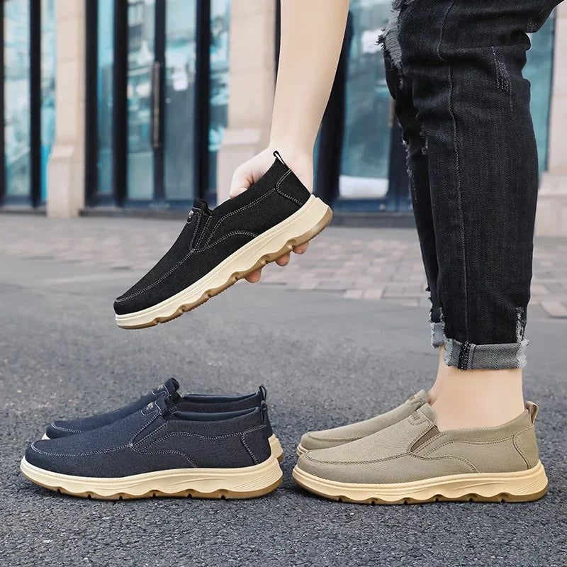 Men Canvas Shoes Fashion Breathable Casual Shoes for Men Light Non-Slip Loafers Outdoor Non-Slip Walking Shoes Men Sneakers New