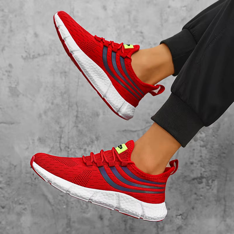 Men Casual Sports Shoes Breathable Lightweight Sneakers Anti-Slip Flats Outdoor Running Walking Tenis Athletic Jogging Shoes