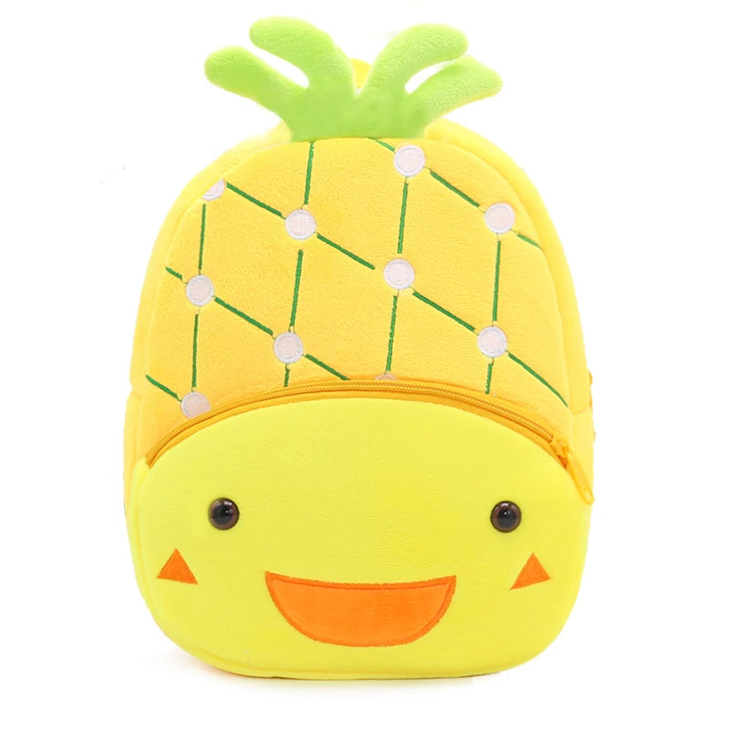 Cute Cartoon Fruit Backpack Childrens Plush Backpack Boys and Girls' Casual Mini Backpack