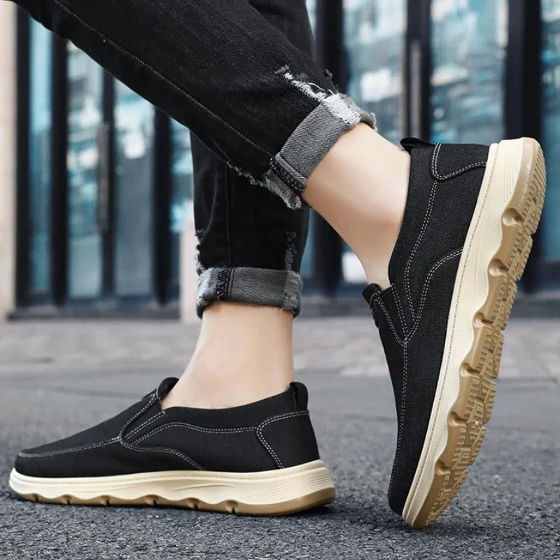 Men Canvas Shoes Fashion Breathable Casual Shoes for Men Light Non-Slip Loafers Outdoor Non-Slip Walking Shoes Men Sneakers New