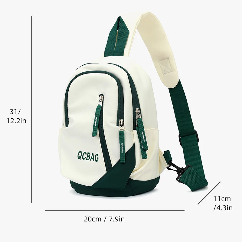 Women'S Crossbody Bag Chest Bag Men'S Trendy Large Capacity Travel Chest Bag Sports Leisure Backpack