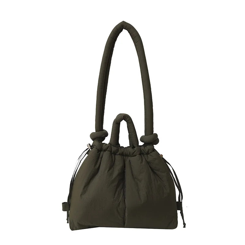 New Korean Fashion Fabric Shoulder Bag Soft Dacron Crossbody Bag Mini Tote Purses for Women Underarm Bags Handbags and Purses