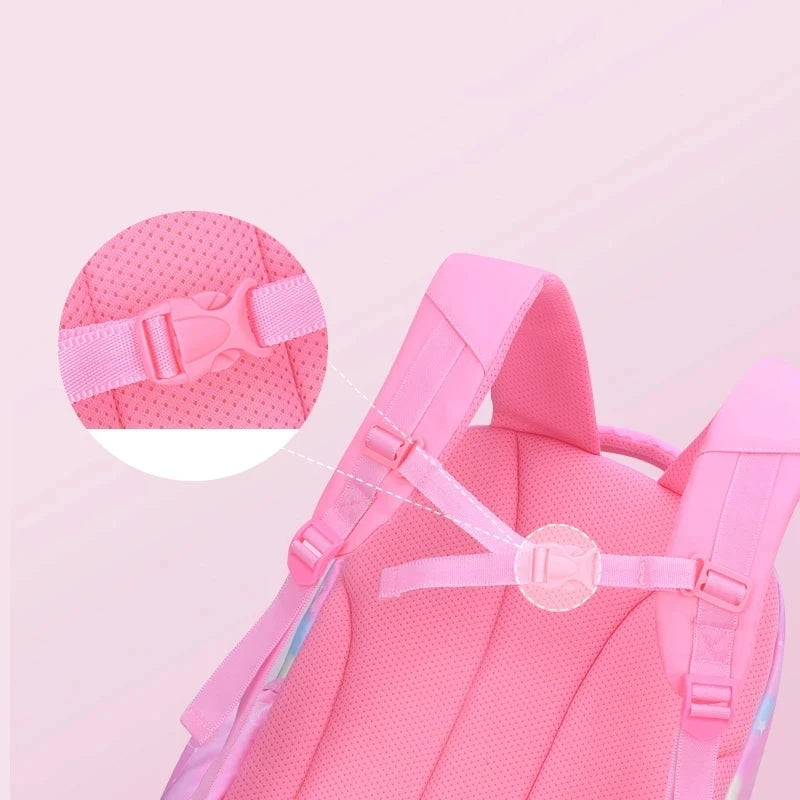 Children Girl Backpack School Bag Pink for Kid Child Teenage Schoolbag Primary Kawaii Cute Waterproof