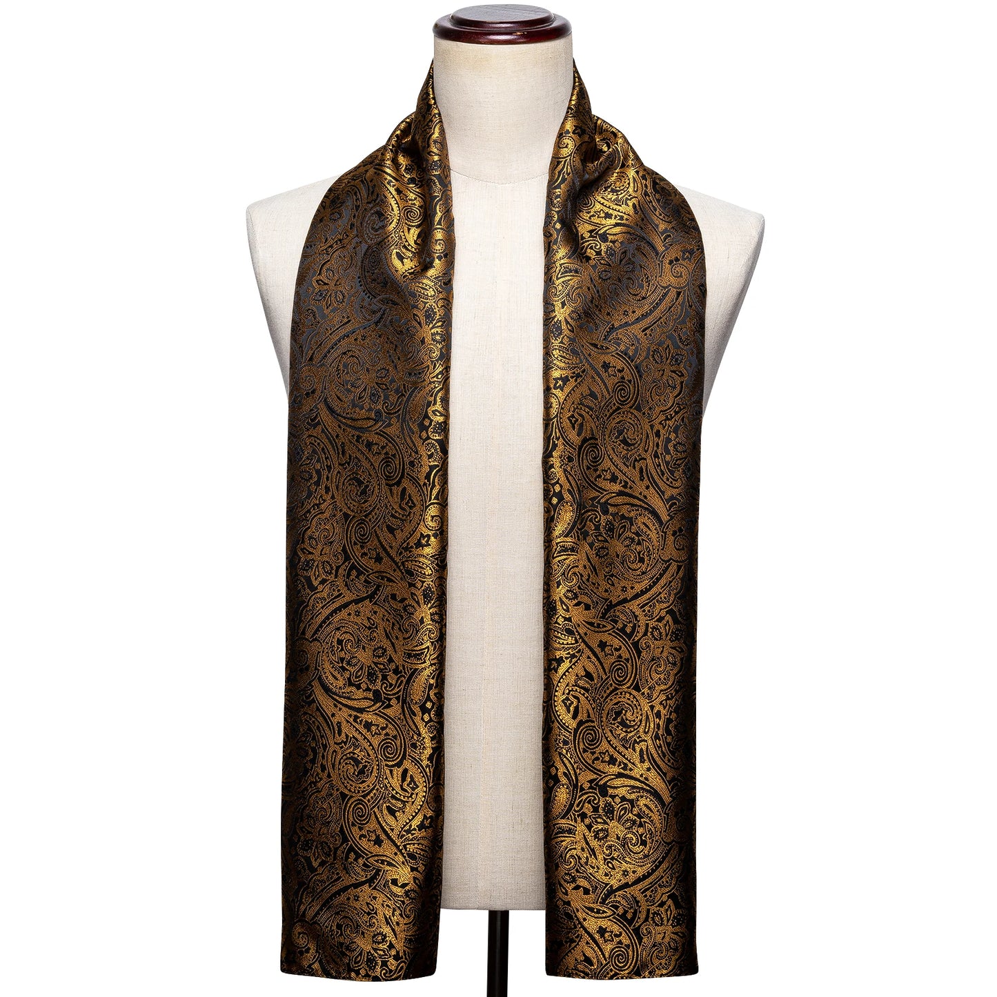 New Fashion Men Scarf Green Jacquard Paisley Silk Scarf Autumn Winter Casual Business Suit Shirt Scarf 160*50Cm