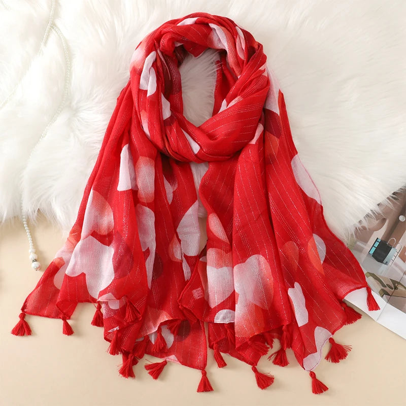 2023 Fashion Paisley Abstract Floral Tassel Viscose Shawl Scarf Lady High Quality Wrap Thin Pashmina Stole Muslim Hijab 180*90Cm
