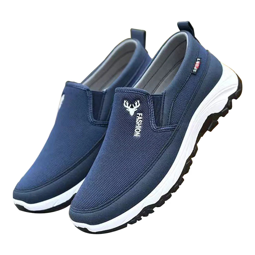 Men Penny Boat Shoes Sports Shoes Breathable Orthopedic Travel Plimsolls Flat Slip on for Outdoor Activity Hiking Walking