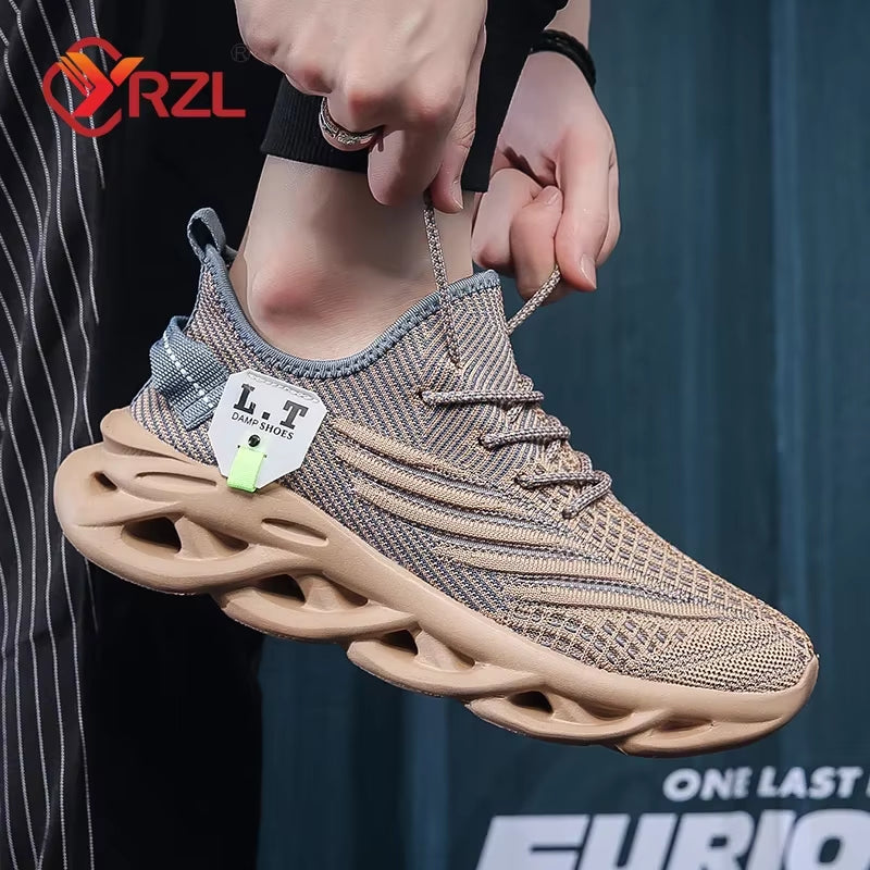 Men Sports Running Black Jogging Shoes Casual Sneakers Outdoor Breathable Mesh Women Light Shock-Absorption Sneakers Men