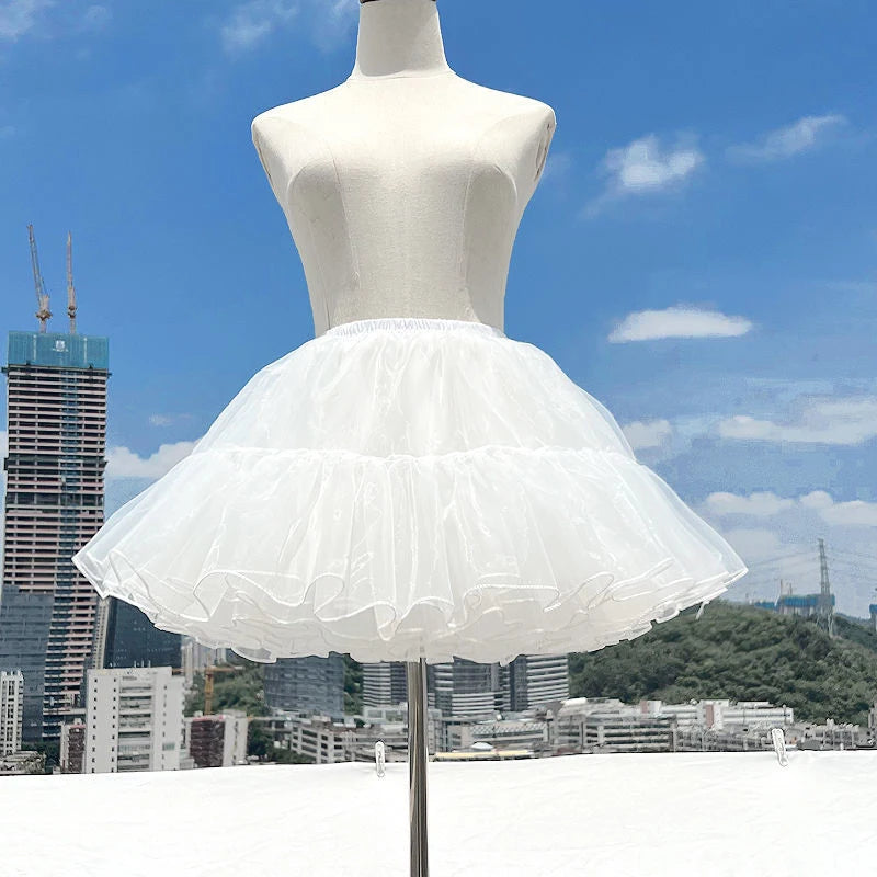 35/40Cm 4Layers White Petticoat Fluffy Lolita Skirt Support Boneless Soft Yarn Canopy Dress Accessory Girl Japan Lolita Costume
