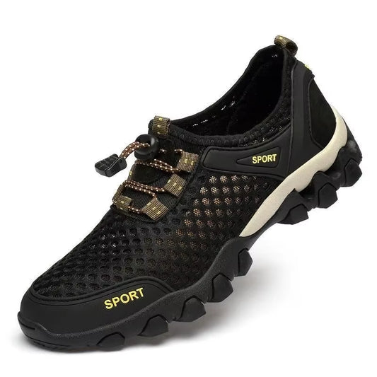 Summer Men'S Mesh Sports Shoes Fashion Mountaineering Breathable Lightweight anti Slip Shoes Outdoor Travel Running Casual Shoes
