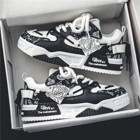 Fashion Skate Shoes Men'S Sneakers Men Breathable Running Shoes Outdoor Mesh Casual Shoe Man Lace up Vulcanized Shoes Zapatillas