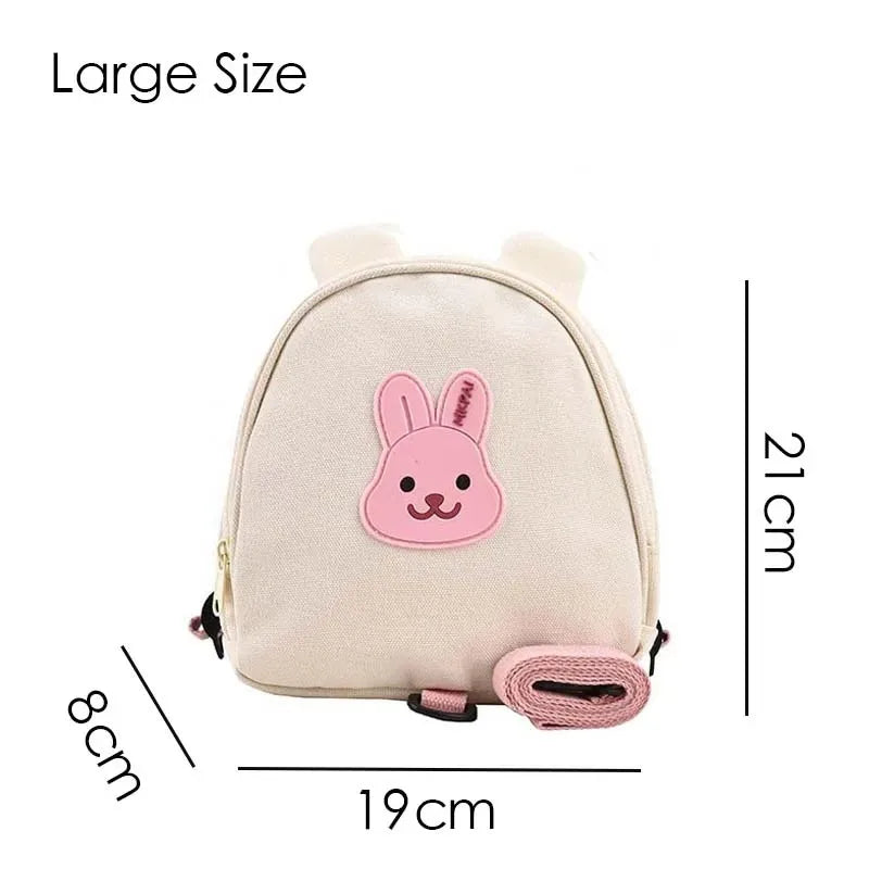 Canvas Baby Backpacks Kindergarten School Bag Bear Bunny Korean Anti-Lost Kids Bags for Girls Boys Children Backpacks for Travel