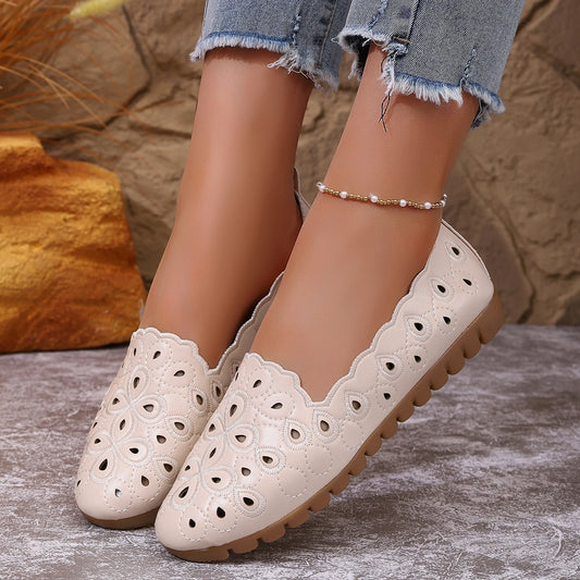 Brand Ladies Shoes Shallow Women Flats Fashion Hollow Out Daily Loafers Soft Bottom Comfortable Flat Low Heels Sneakers Women