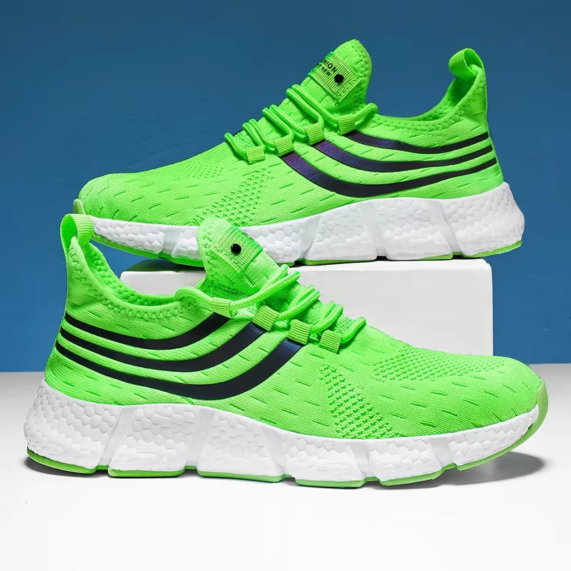 Men Casual Sports Shoes Breathable Lightweight Sneakers Anti-Slip Flats Outdoor Running Walking Tenis Athletic Jogging Shoes