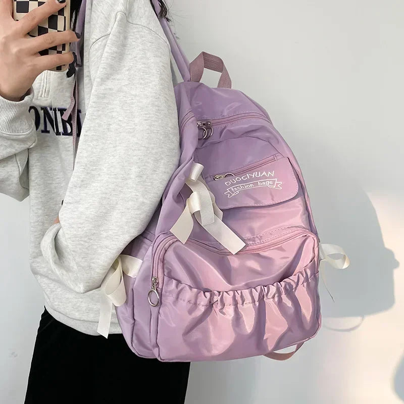 2025 Fashion Backpack Canvas Women Backpack Anti-Theft Shoulder Bags New School Bag for Teenager Girls School Backapck Female
