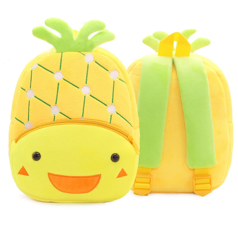 Cute Cartoon Fruit Backpack Childrens Plush Backpack Boys and Girls' Casual Mini Backpack