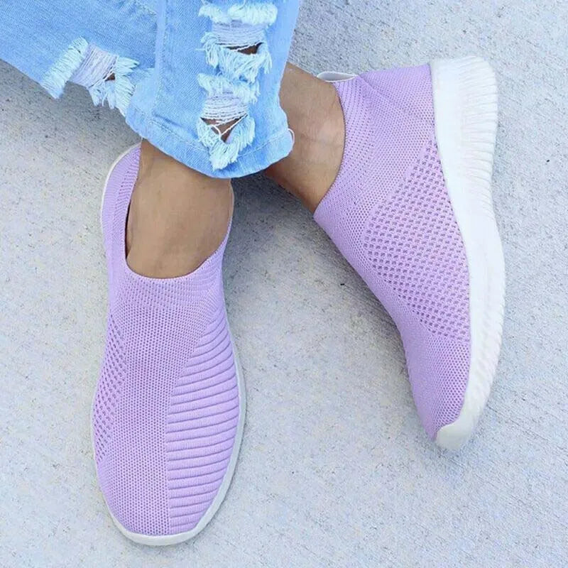 Fashion Women Flats Casual Women Shoe Slip on Women Loafers Walking Sock Sneakers Shoes Woman Outdoor plus Size Zapatos De Mujer