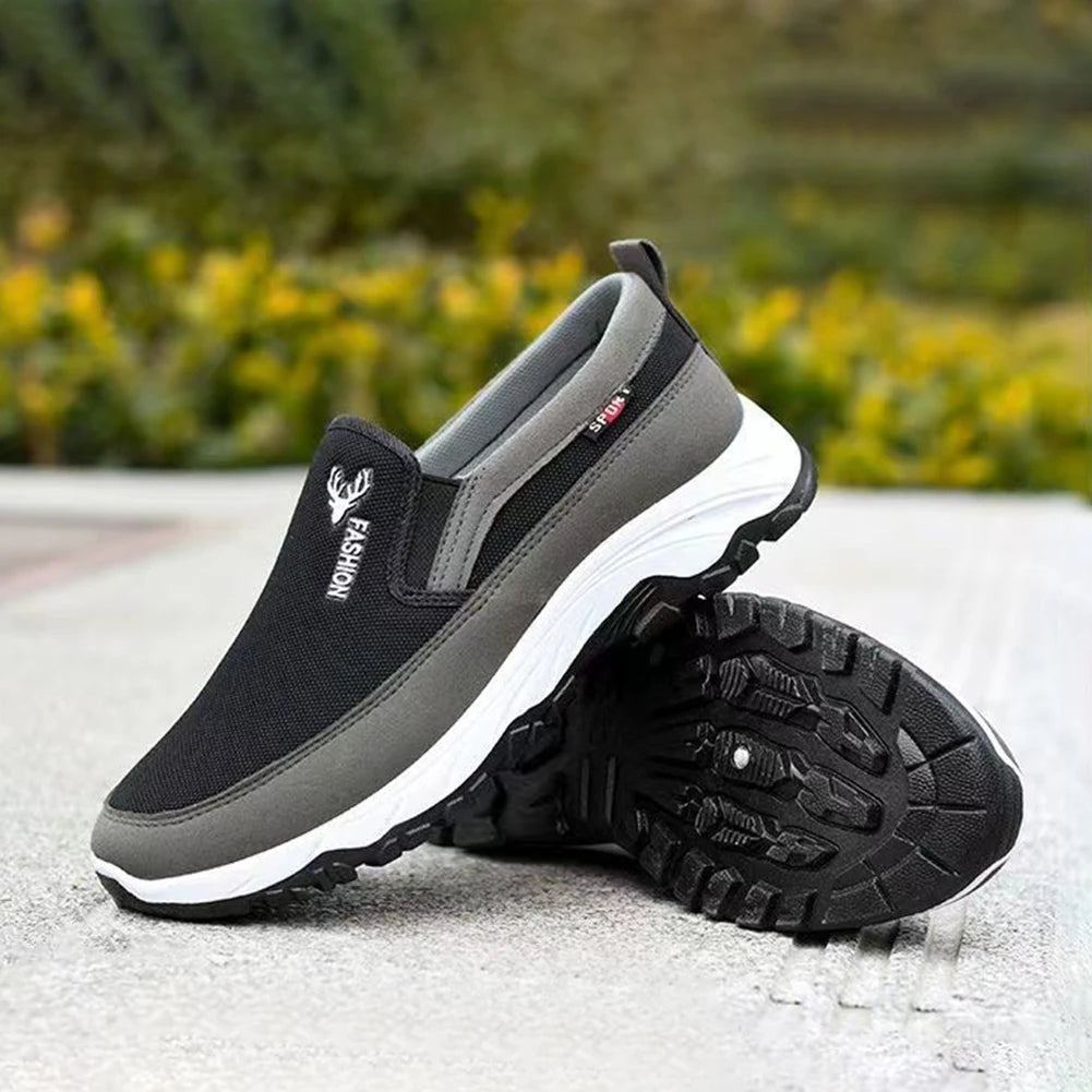 Men Penny Boat Shoes Sports Shoes Breathable Orthopedic Travel Plimsolls Flat Slip on for Outdoor Activity Hiking Walking