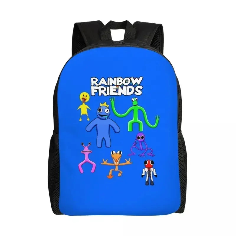 Custom Rainbows Friends Hug It Out Travel Backpack Men Women School Computer Bookbag Video Game College Student Daypack Bags