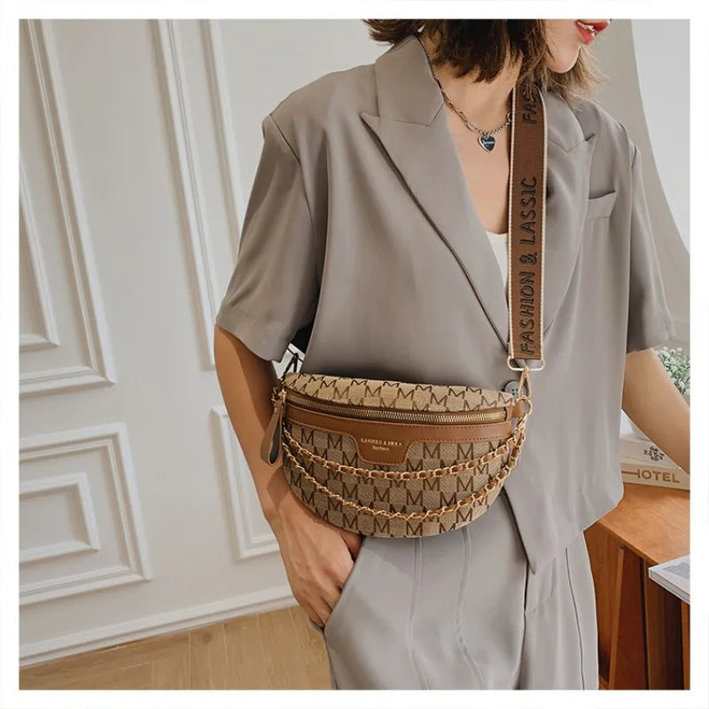 Ins Women'S Summer Fashion Waist Bag Street Trend Canvas Belt Bag Fashion Women'S Shoulder Bag Crossbody Bags for Women Belt Bag