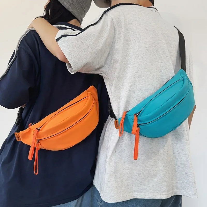 Men'S Chest Bag, Trend Small Sports Bag, Casual Travel Crossbody Bag, Unisex Mobile Waist Bag, Nylon Single Women Shoulder Bag