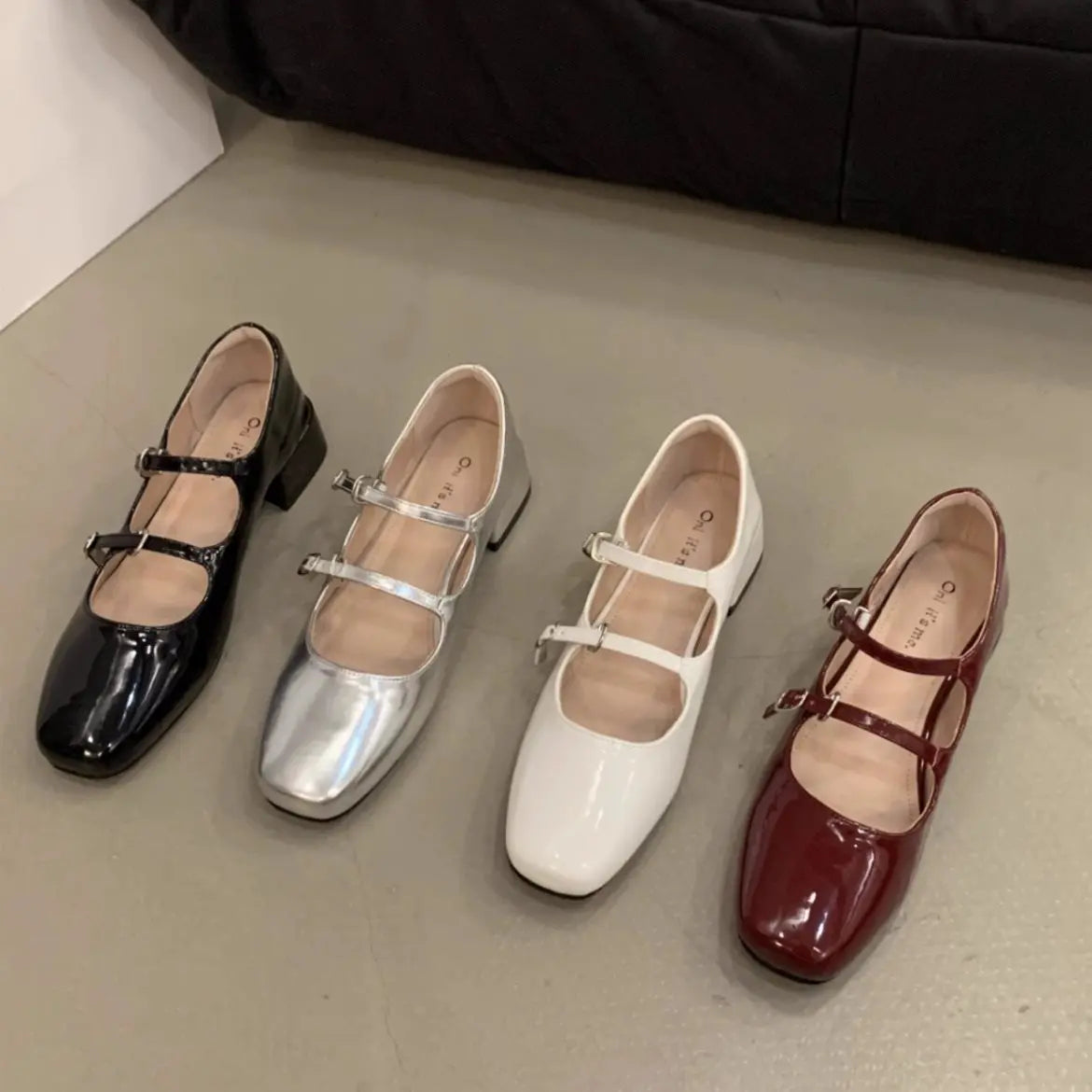 Mary Jane Shoes for Women Retro Medium Heel Women'S Single Shoes Fashion Gloss Soft Comfort Ballet Shoes Zapatos De Mujer 2026