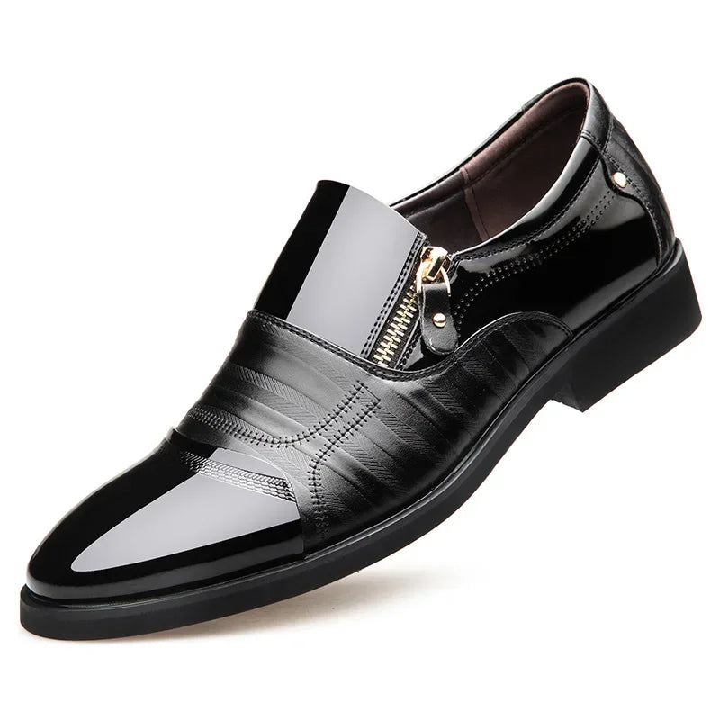 New Leather Shoes Men Lace up Formal Dress Shoes Luxury Business Oxford Male Office Wedding Dress Shoes Footwear Mocassin Homme