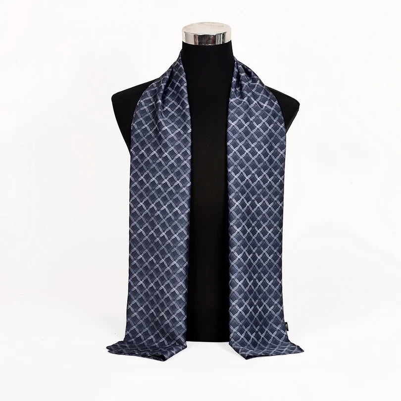 [] Winter Business Men Scarves New Brand Male Long Silk Scarf Cravat Double Faces Coffee Paisley Men Neck Scarf 170*30Cm