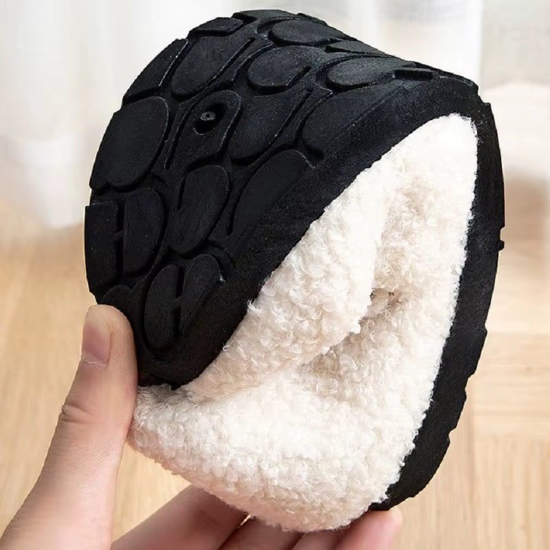 Womens Slippers Warm Short Plush Lining House Shoes Moccassins Slip on Fashion Lady Flats Loafers Non Slip 2023