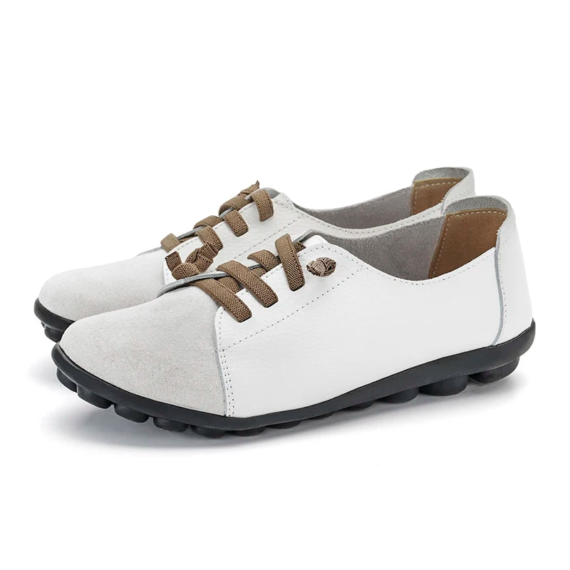 Women Flat Shoes Woman Fashion Women Slip on Shoes Leather Soft Walking Shoes Lightweight Woman Loafers Home Shoes Zapatos Mujer
