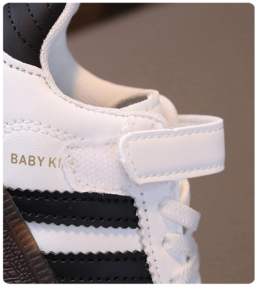 Fashion Sport Shoes for Children PU Leather Ergonomics Kids Sneakers Soft-Soled Children'S Sneakers Boy'S Girl'S Tennis Shoes