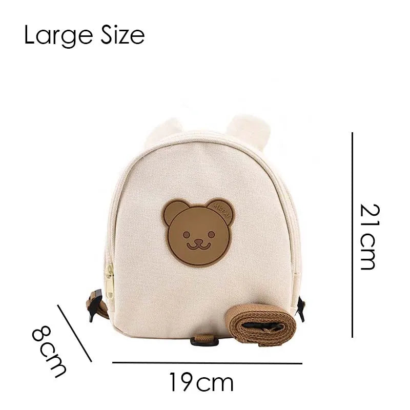 Canvas Baby Backpacks Kindergarten School Bag Bear Bunny Korean Anti-Lost Kids Bags for Girls Boys Children Backpacks for Travel