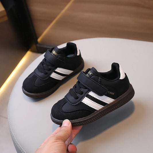 Fashion Sport Shoes for Children PU Leather Ergonomics Kids Sneakers Soft-Soled Children'S Sneakers Boy'S Girl'S Tennis Shoes