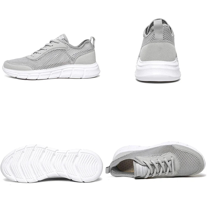 Summer Mesh Shoes Men Sneakers Breathable Light Men'S Casual Shoes Lace-Up Walking Footwear Tenis Masculino Zapatillas Hombre