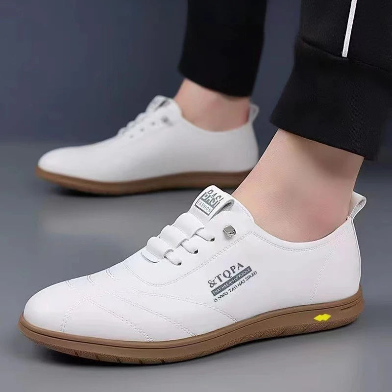 2025 New Men'S Loafers Fashion Casual Leather Shoes for Men Comfortable Soft Sole Driving Shoes Classic Versatile Walking Shoes