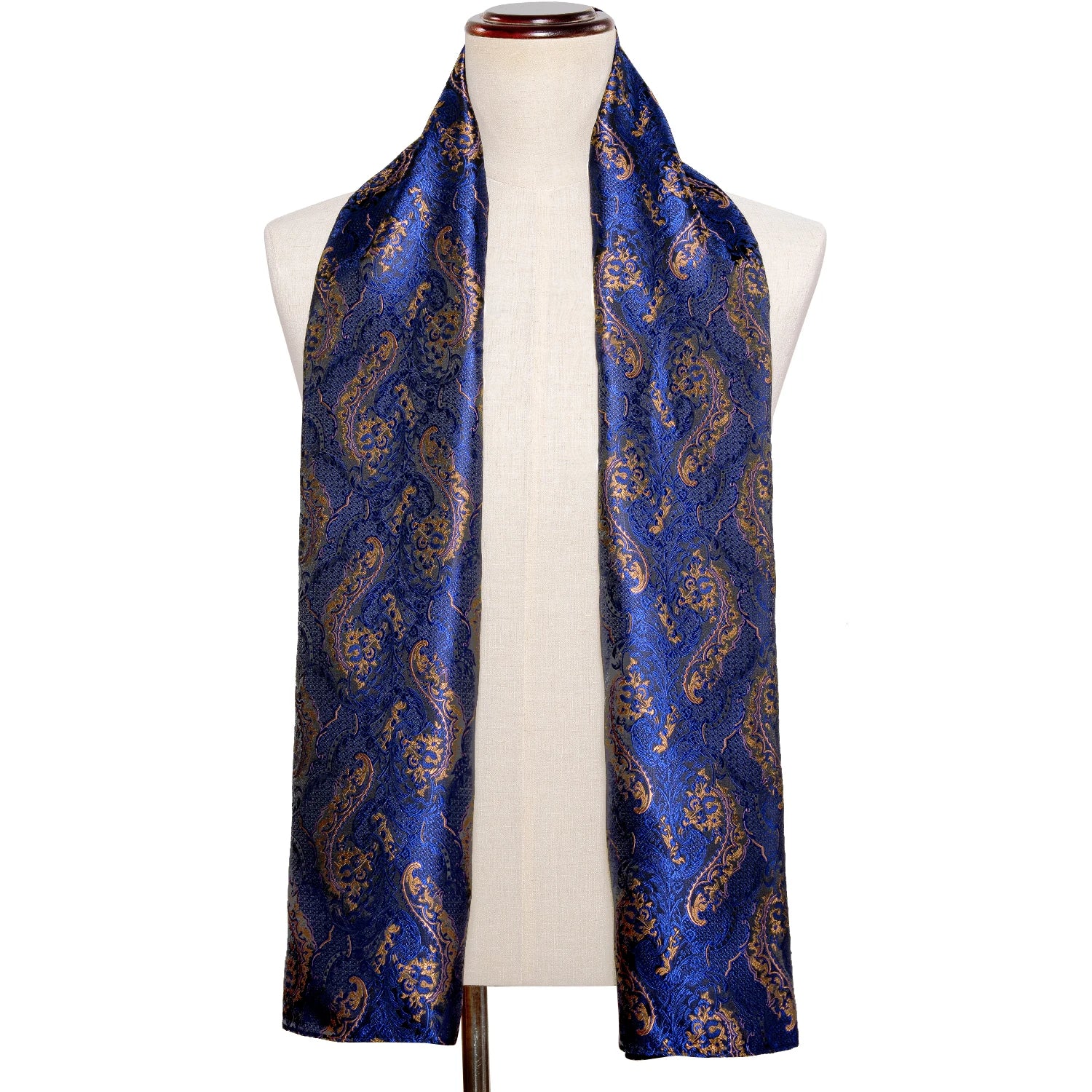 New Fashion Men Scarf Green Jacquard Paisley Silk Scarf Autumn Winter Casual Business Suit Shirt Scarf 160*50Cm