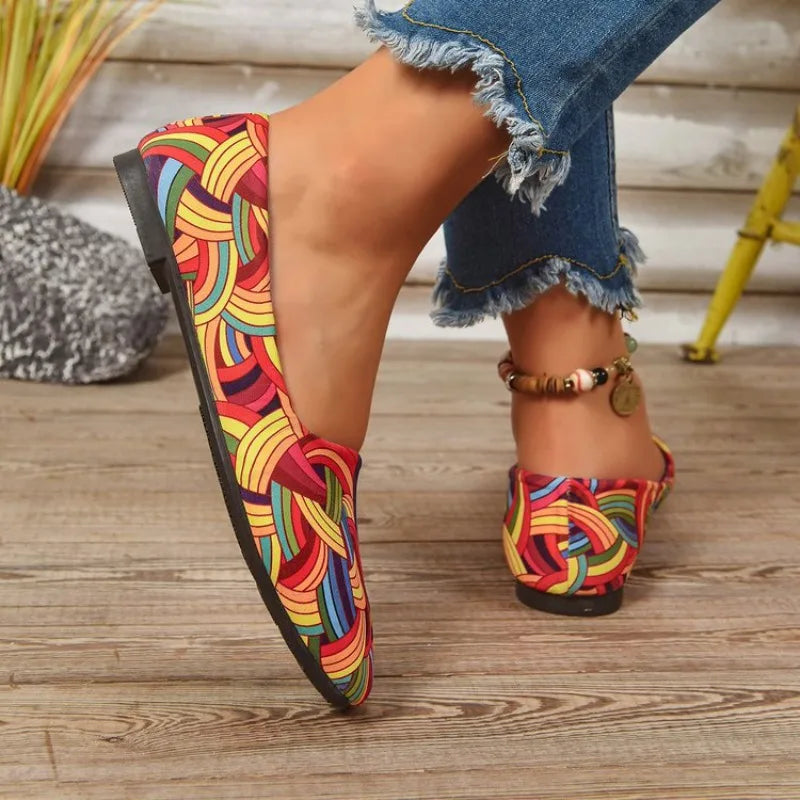 New Arrival 2025 Women round Toe Beautiful and Fashion Summer Flat Women'S Shoes Flat Ballerina Comfortable Women Casual Shoes