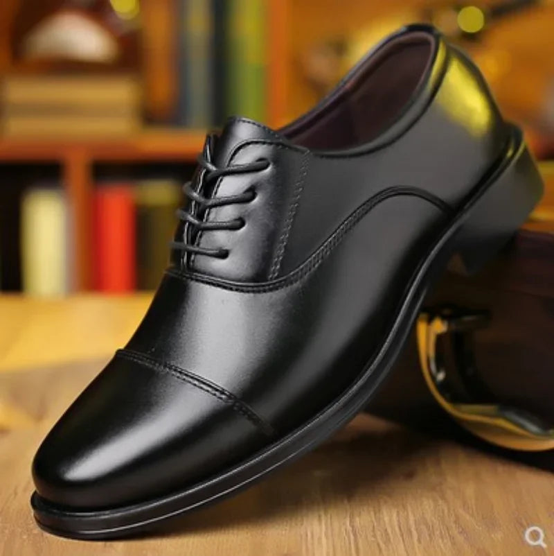Shoes Men Leather Original Formal Business Mens Dress Shoes Comfortable Wear-Resistant Leather Wedding Shoe Oxford Shoes for Men