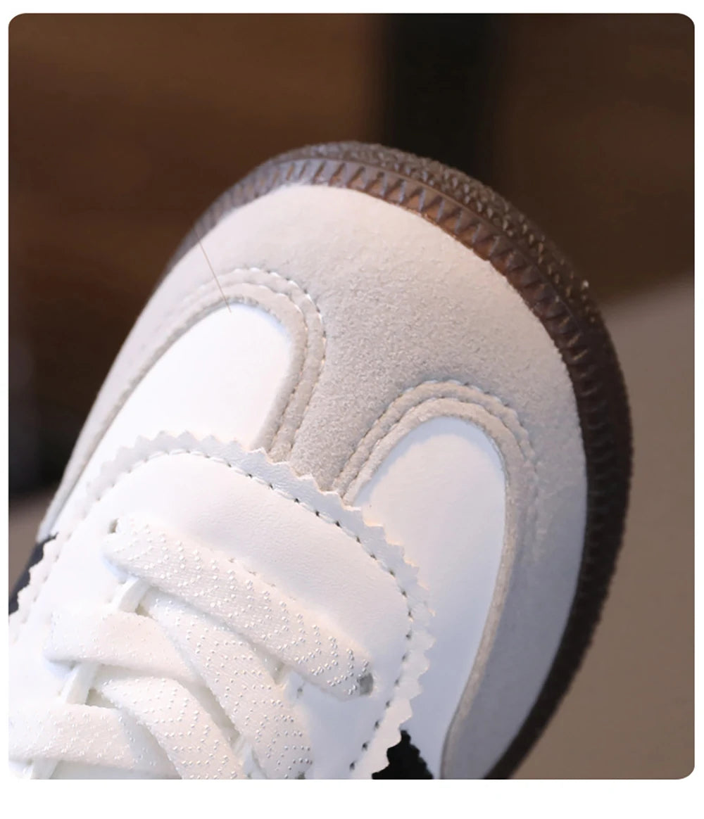 Fashion Sport Shoes for Children PU Leather Ergonomics Kids Sneakers Soft-Soled Children'S Sneakers Boy'S Girl'S Tennis Shoes