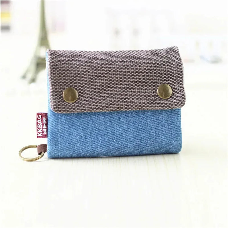 Canvas Cartoon Totoro Cat Printed Dog Women Fold Short Wallet Organizer Cute Mini Money Key Bag Coin Pocket Purse for Children