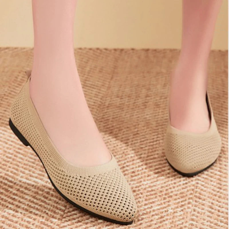 2025 Spring Breathable Mesh Flats Shoes for Women Comfortable Slip on Casual Shoes Woman Lightweight Soft Bottom Loafers