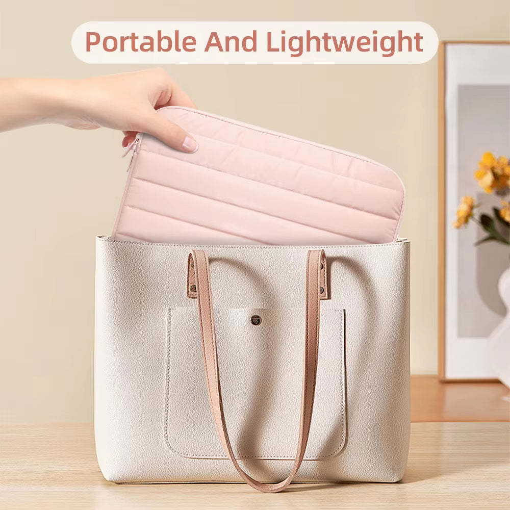 13/14 Inch Puffy Laptop Sleeve Cover Bag for Laptop Cover for Macbook Air Ipad Pro Tablet Pouch Bag Fashion Notebook Soft Case