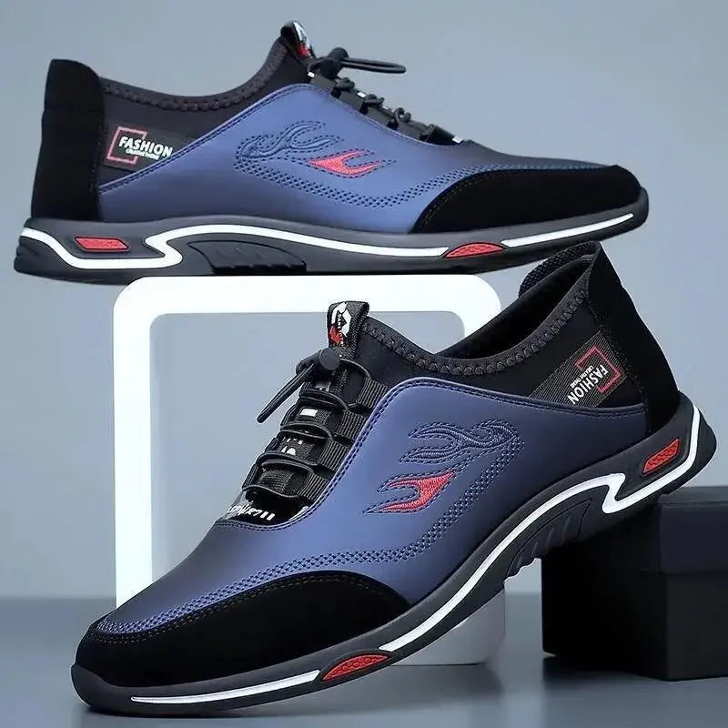 Men'S Business Casual Breathable Anti-Odor Leather Shoes Fashionable Soft Sole Work Driving Shoes Men'S Lightweight Cloth Shoes