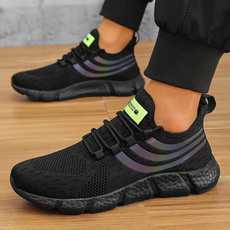 Men Casual Sports Shoes Breathable Lightweight Sneakers Anti-Slip Flats Outdoor Running Walking Tenis Athletic Jogging Shoes