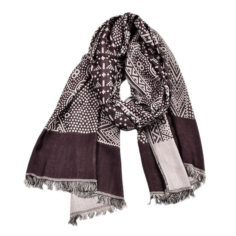 Paisley Pashmina Fashion Men'S Scarf Autumn Winter Warm Neckerchief Black Navy Men Scarves Male Accessories Short Tassel Bufanda